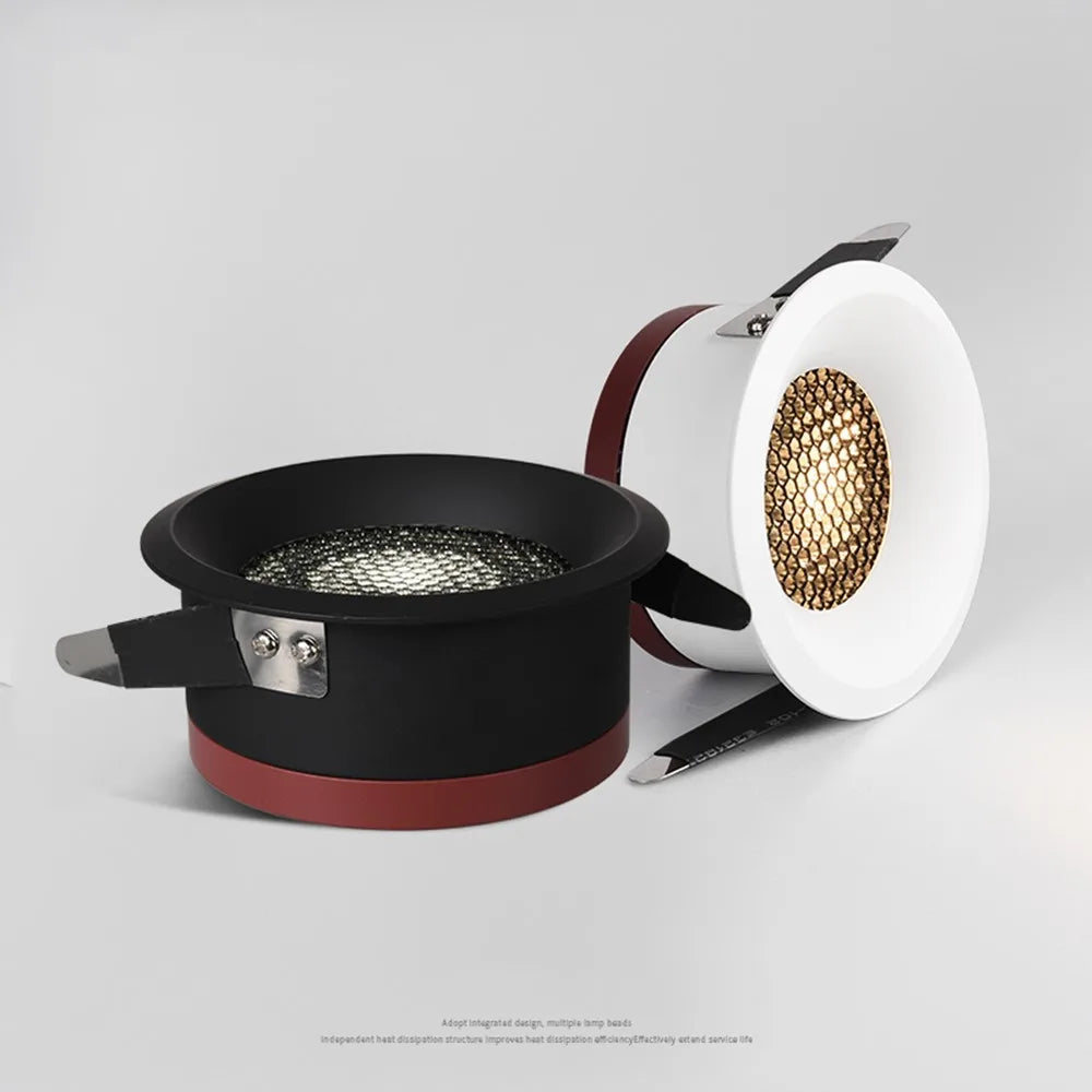Recessed LED spotlight with COB technology and adjustable brightness