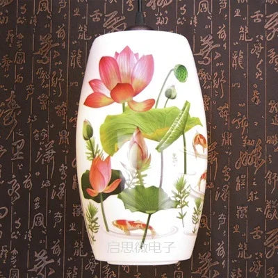 Chinese ceramic pendant light - vue 16 sur 30
