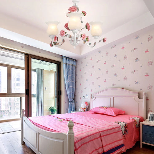 Romantic nordic chandelier with mediterranean flowers and herbs princess - vue 3 sur 12