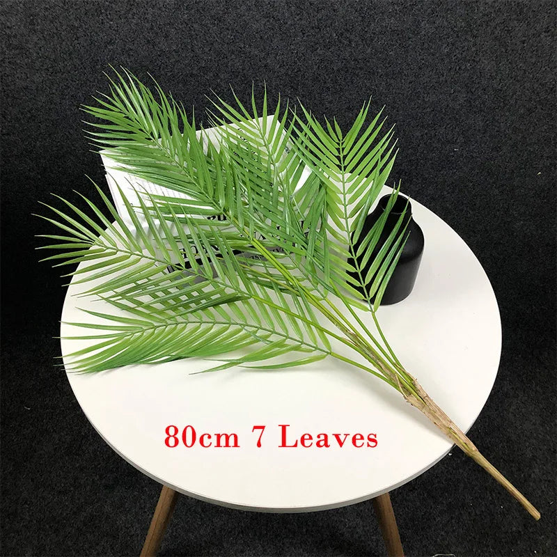Artificial tropical palm tree with monstera leaves garden decoration - vue 7 sur 12