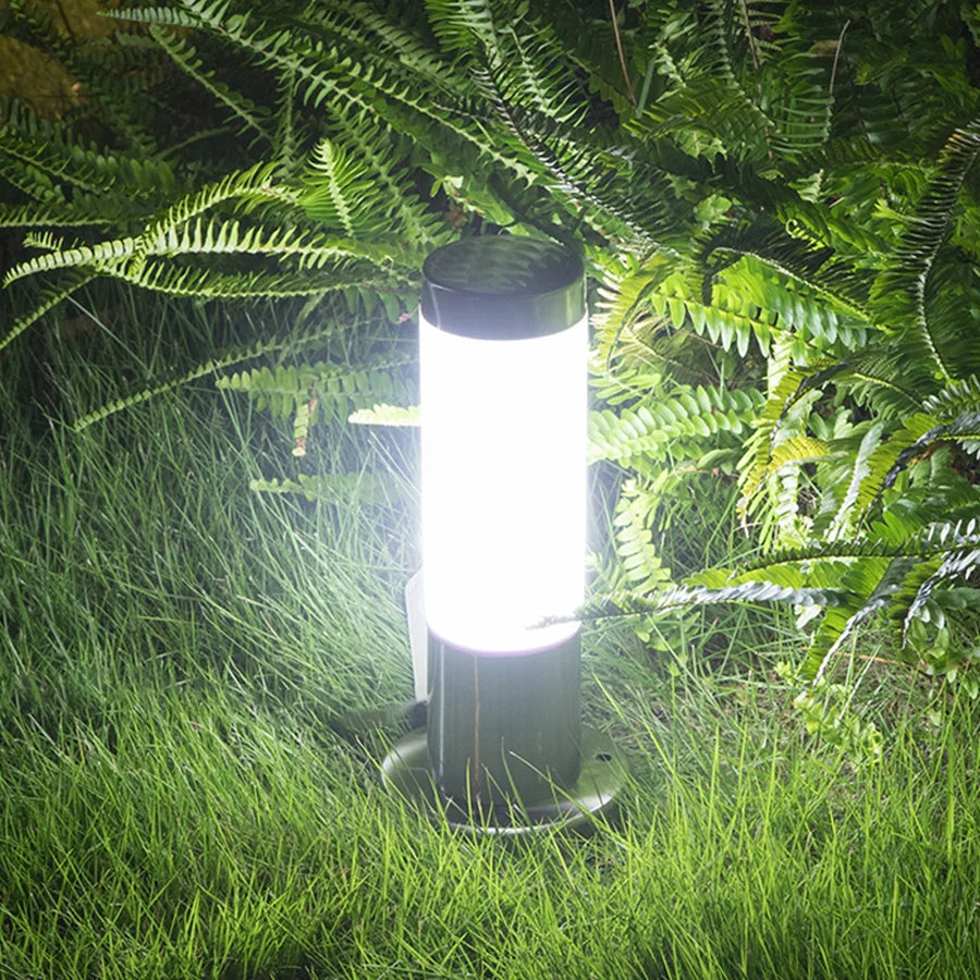 Stainless steel LED floor lamp for garden and outdoor spaces - vue 3 sur 6