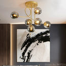 Creative and elegant glass globe ceiling light for interiors