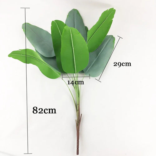 Large artificial monstera and banana plants for indoor decoration - vue 2 sur 9