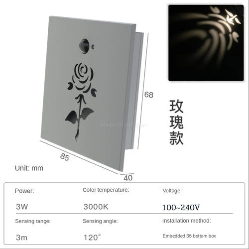 Led wall light with motion sensor for human detection - vue 13 sur 17