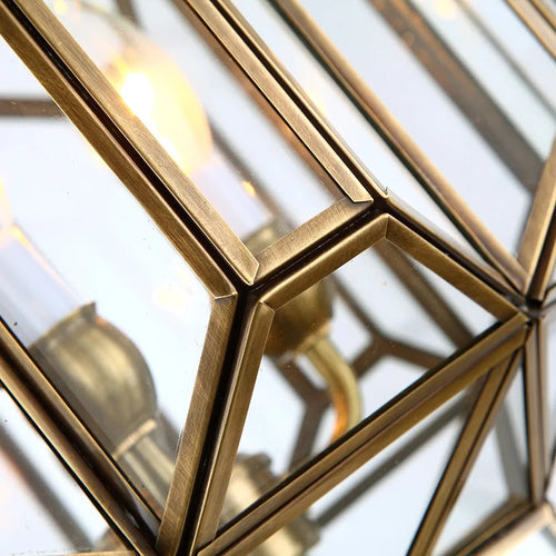 Vintage glass pendant light for indoor and outdoor use - vue 5 sur 7