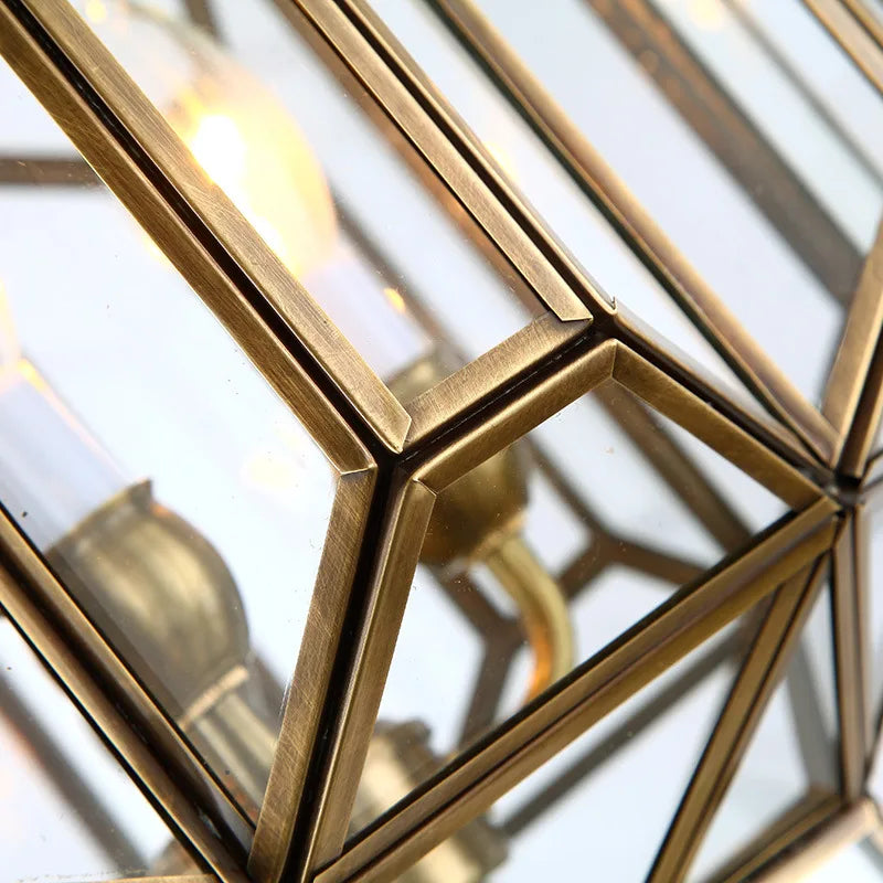 Vintage glass pendant light for indoor and outdoor use - vue 4 sur 7