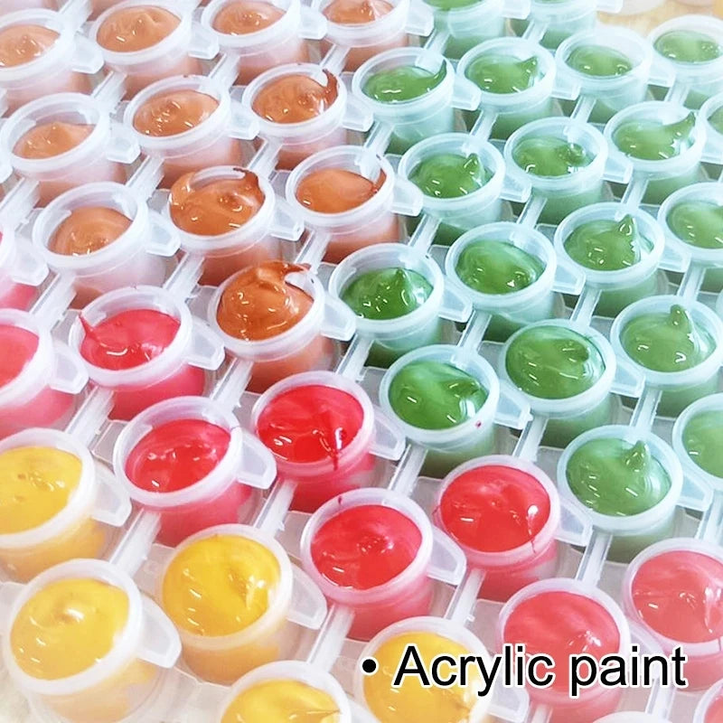 Abstract paint by numbers kit for creative home decoration - vue 5 sur 7