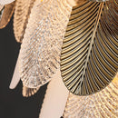 Modern art deco designer stainless steel LED chandelier