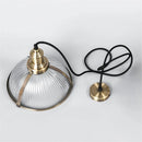 Vintage clear glass hanging lamp for nostalgic ambience