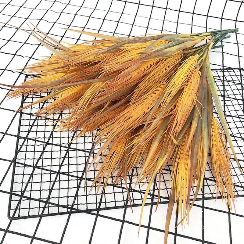 Artificial wheat ears bouquet for autumn decoration - vue 4 sur 10