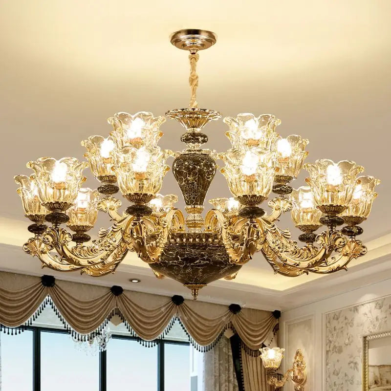 Luxury crystal chandelier for a minimalist ambience - vue 5 sur 16