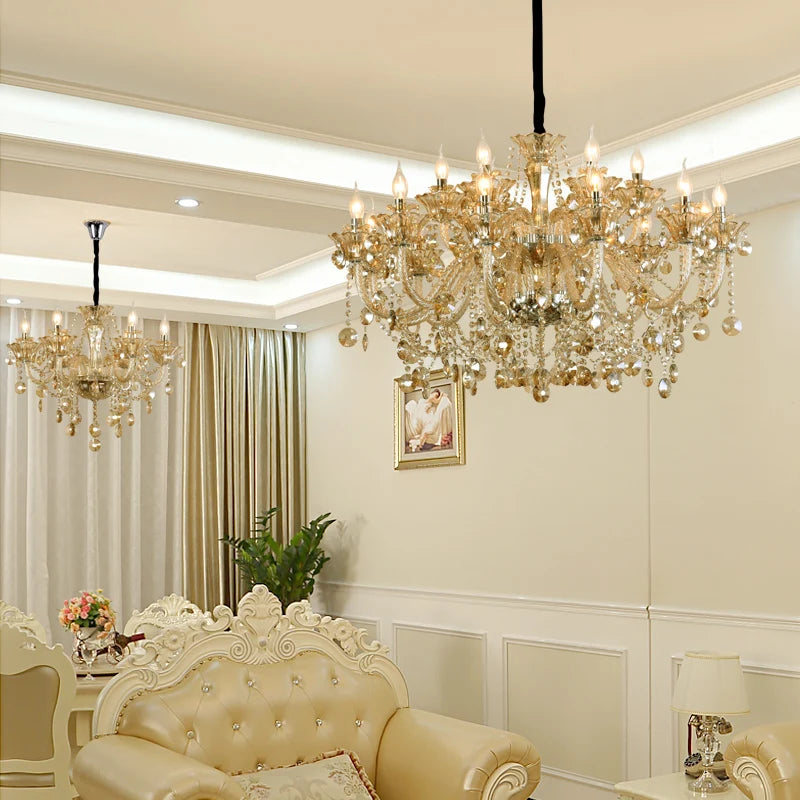 Modern crystal chandelier for an elegant and refined interior