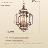 Vintage glass pendant light for indoor and outdoor use