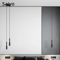 Long LED pendant light for bar and kitchen