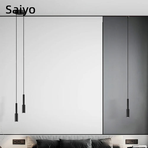 Long LED pendant light for bar and kitchen