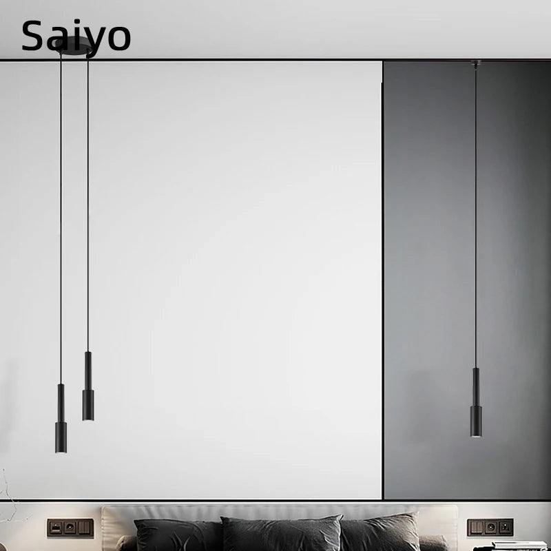 Long LED pendant light for bar and kitchen