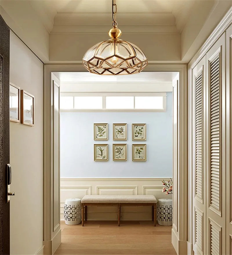 Vintage bronze pendant light for elegant indoor lighting - vue 5 sur 8