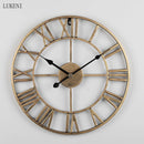 3D retro round wall clock roman numerals home decor