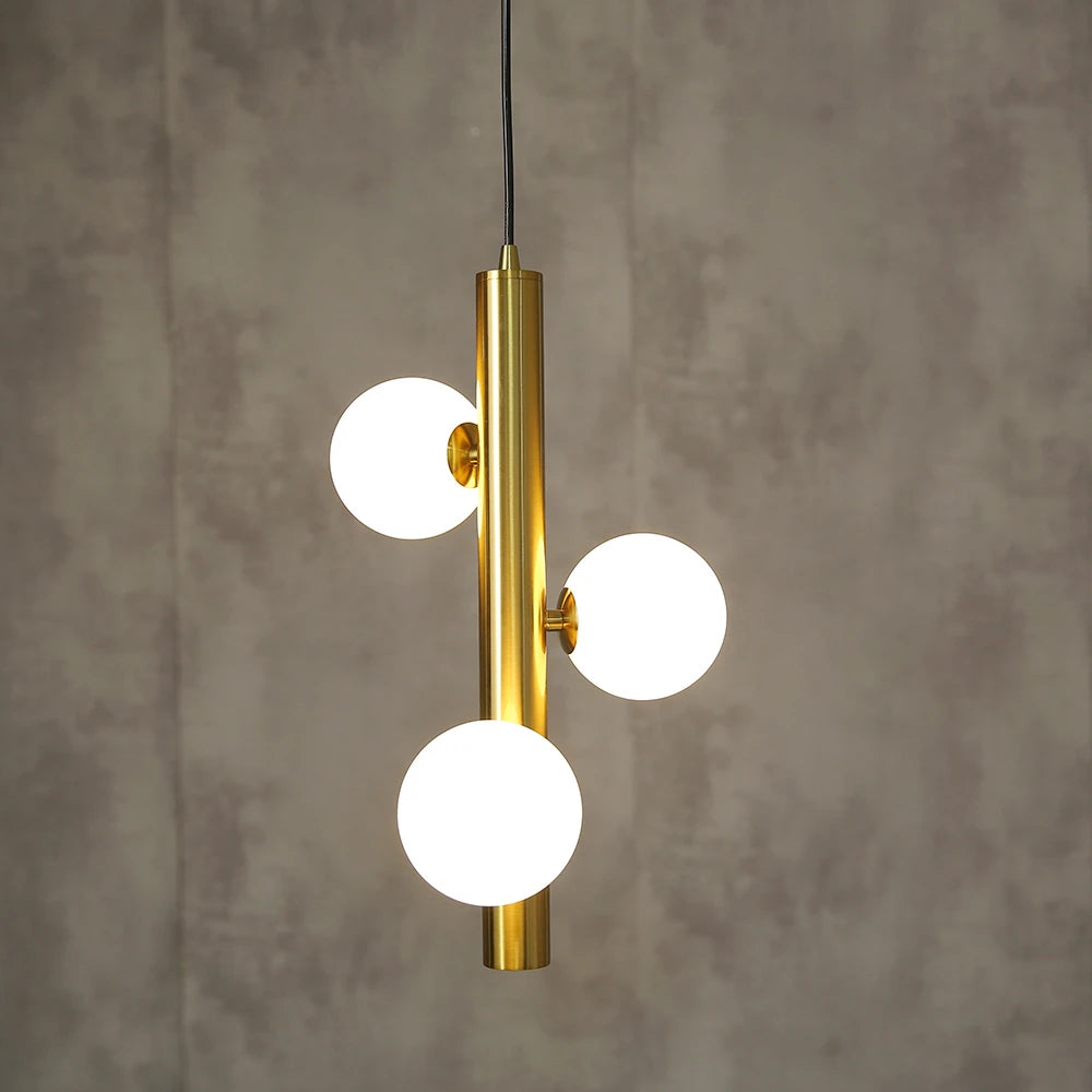 Modern matte glass LED chandelier pendant light