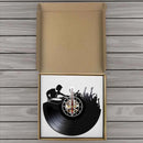 3D vinyl wall clock for disco atmosphere and musical evening
