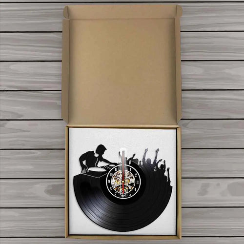 3D vinyl wall clock for disco atmosphere and musical evening - vue 7 sur 7