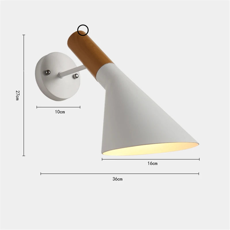 Modern wooden and iron wall light nordic design - vue 3 sur 6