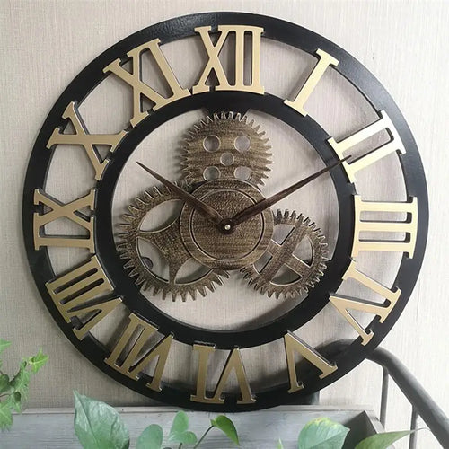 creative retro wall clock trendy decorative style - vue 4 sur 8