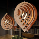 Modern wood pendant light nordic water drop style decorative ideal for lofts