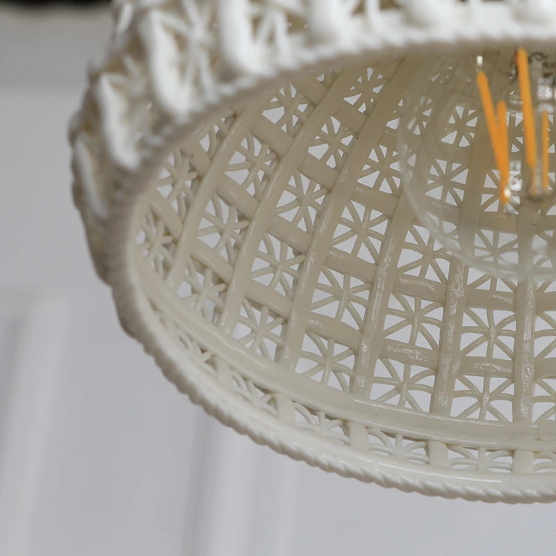 Modern ceramic LED pendant light for home decoration - vue 5 sur 7