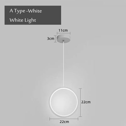 Modern round pendant light for lateral LED lighting - vue 12 sur 12