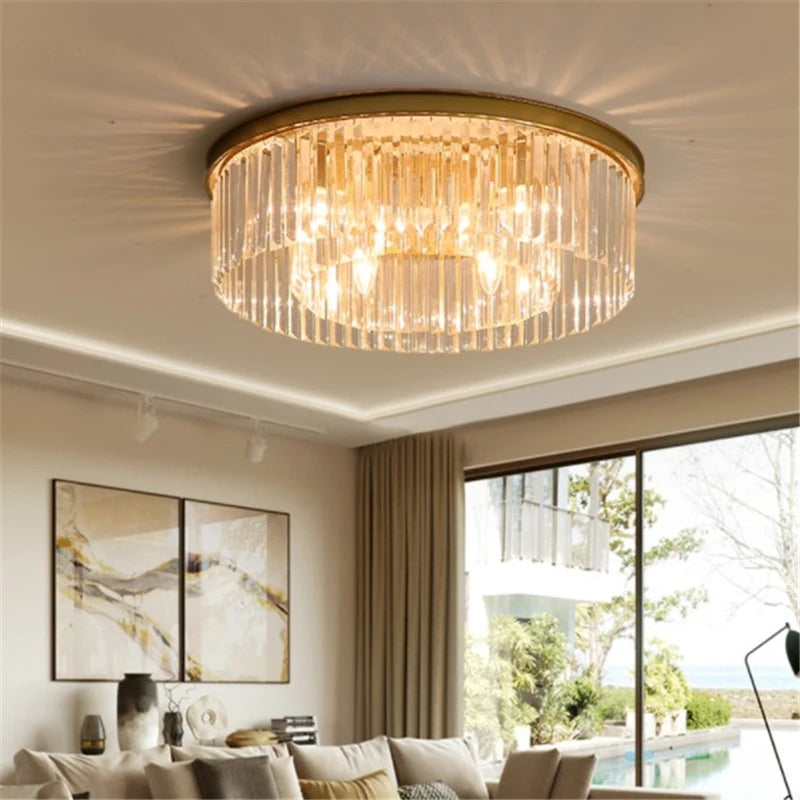 Modern crystal ceiling light for elegant interior decoration