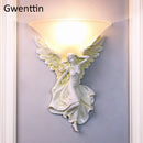 Modern goddess angel art deco wall light with elegant design for interiors