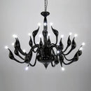 Nordic Swan modern art deco iron pendant light