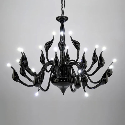 Nordic Swan modern art deco iron pendant light - vue 4 sur 11