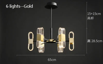 Luxury designer chandelier for elegant Nordic lighting - vue 16 sur 17