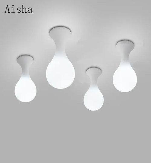 Modern raindrop design creative ceiling light - vue 2 sur 7