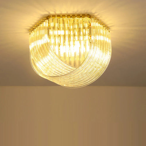 Contemporary chrome and silver hanging chandelier for modern lighting - vue 4 sur 15