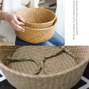 rattan seaweed wicker basket for storage and picnic