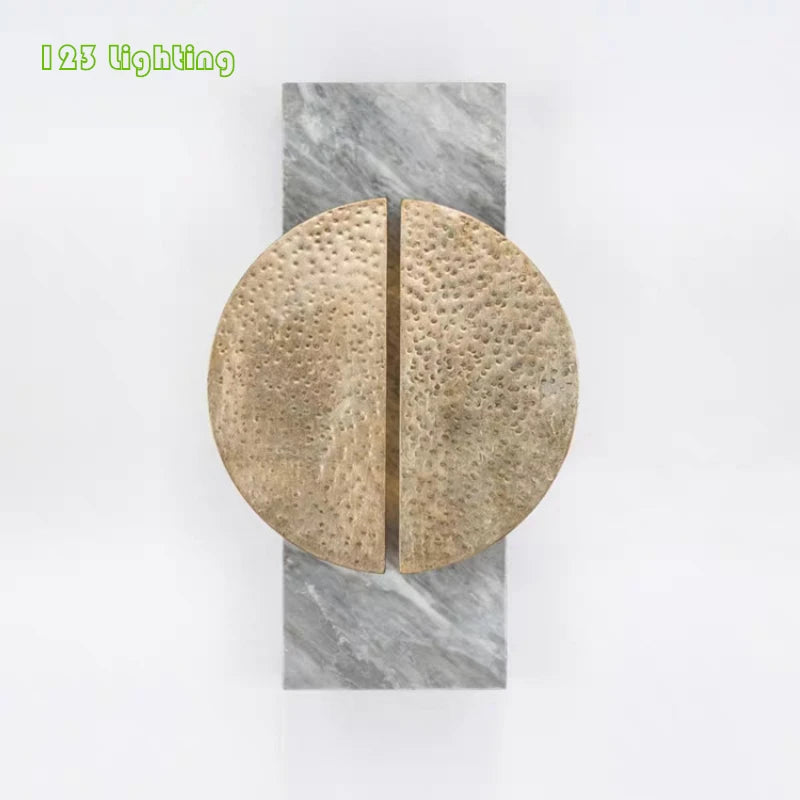 Natural marble wall light for modern decor and a warm atmosphere