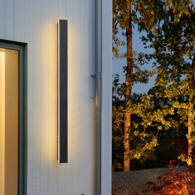waterproof aluminum LED outdoor wall light for garden and terrace - vue 3 sur 11