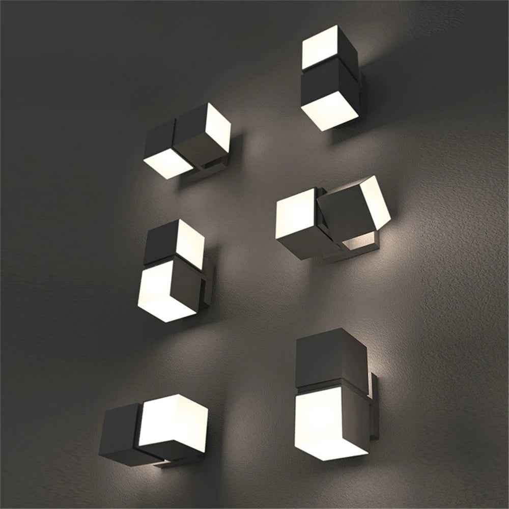 Modern waterproof LED outdoor wall light for decorative garden and pathway - vue 6 sur 11