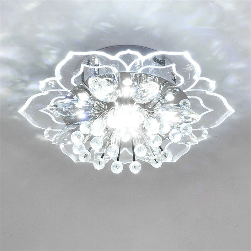 Crystal flower chandelier for indoor decorative lighting