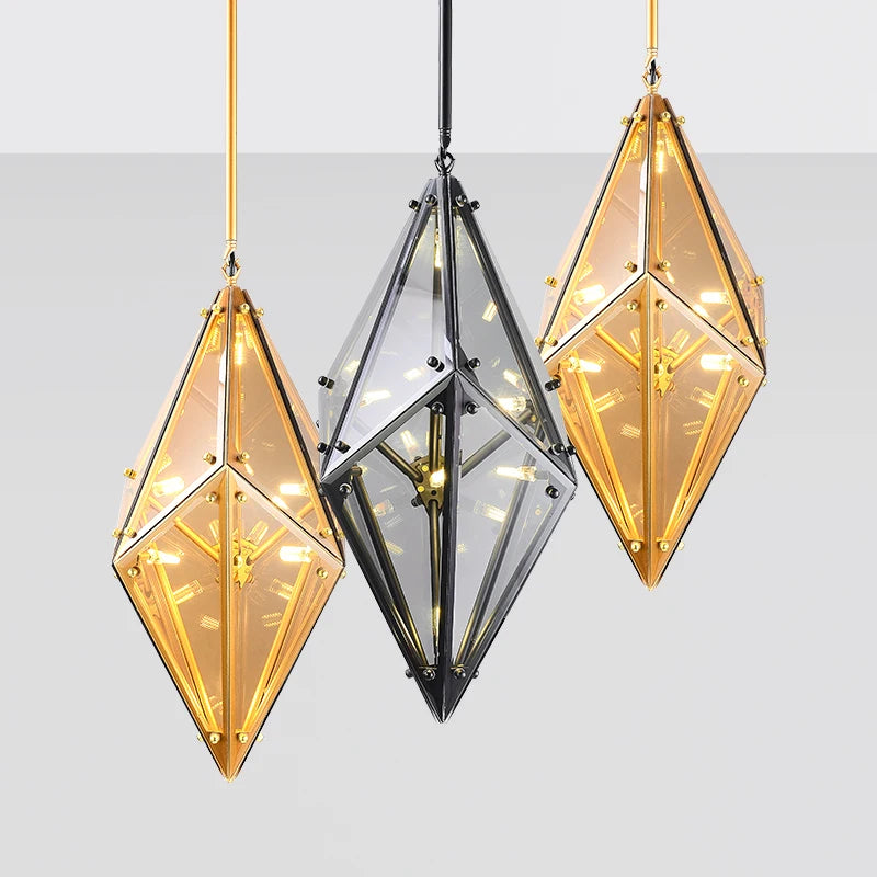 Luxurious modern style glass pendant light