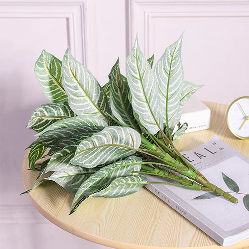 Tropical artificial monstera plant bouquet for interior decoration - vue 5 sur 9