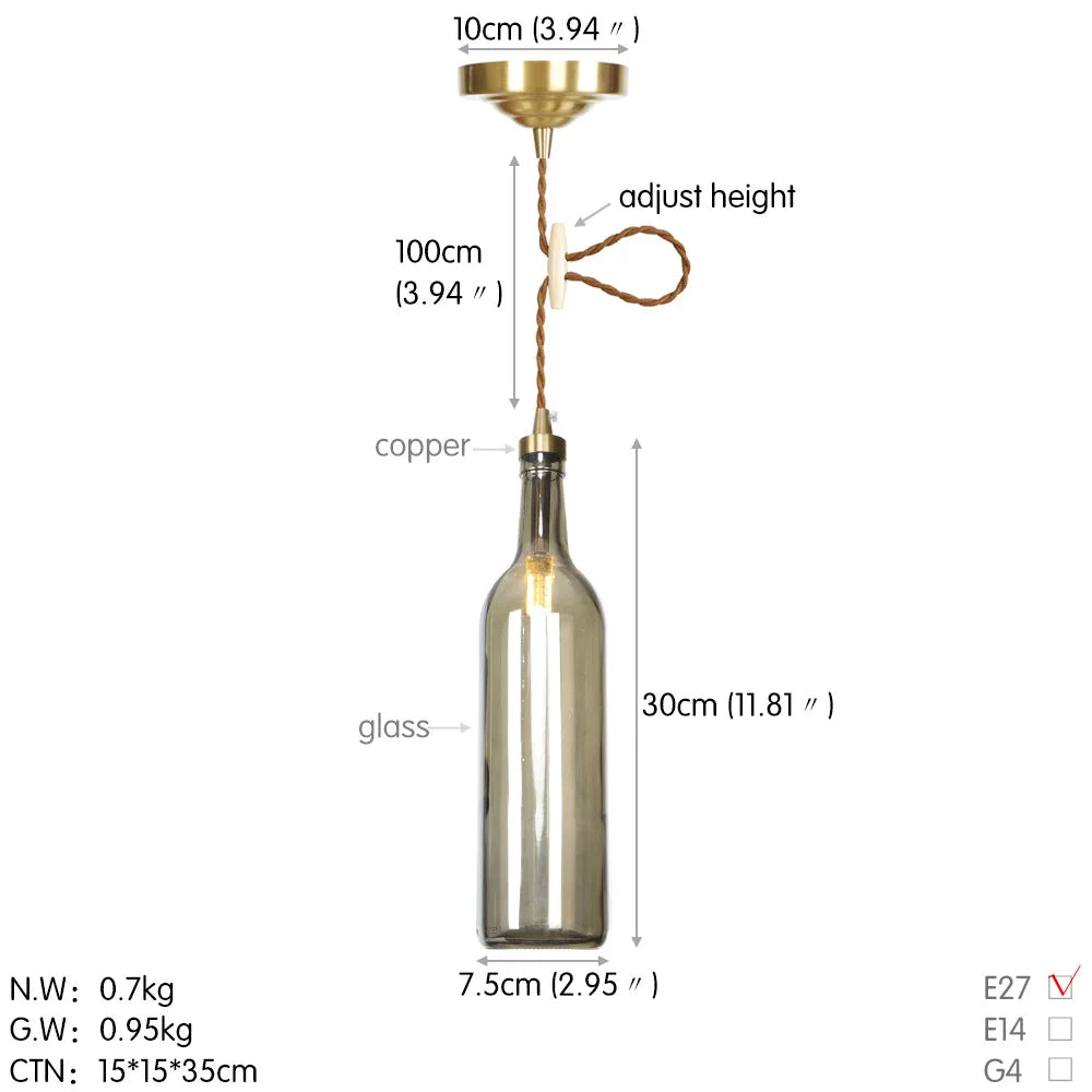 Modern brass and glass pendant light for interior decoration - vue 11 sur 12