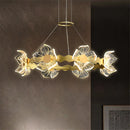 Modern petal-shaped chandelier with LED lighting