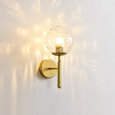 Nordic wall light with luxurious forged glass water pattern