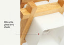 Japanese glass and wood ceiling light for modern interiors