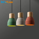 Concrete LED pendant light for vintage and loft style