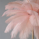 Nordic ostrich feather floor lamp with LED lighting